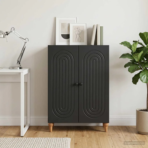 Sideboard black 66x34 5x90cm - sideboard,