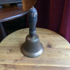 Old Brass Bell With Wooden