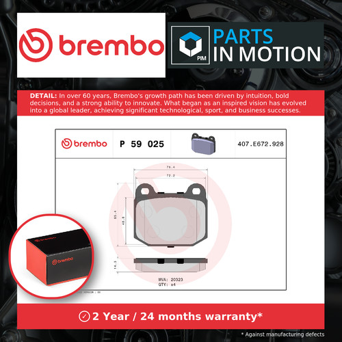 Brake pads set fits - fits, lotus