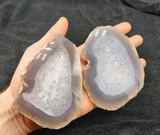 2X Agate Slab Grey Crystal