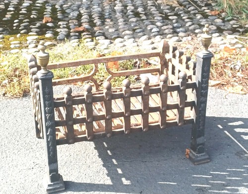 Vintage cast iron fire - iron,