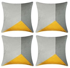  Mustard Yellow Grey Cushion