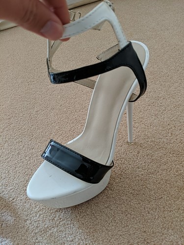 Black and white sexy platform - white,