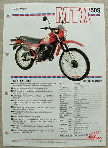 Honda mtx 50s sports moped - 50s,