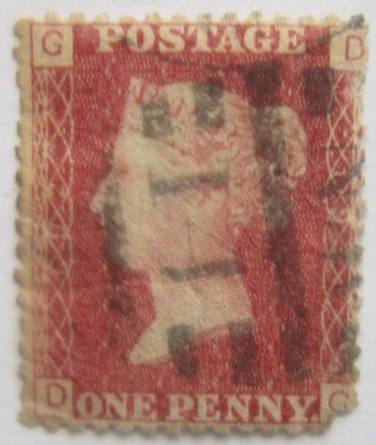 Queen victoria red letters - queen, 1d
