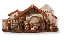 Resin Nativity Crib And