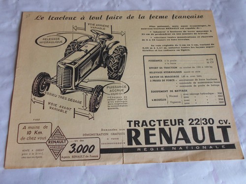 Vintage tractor brochure 1950s - vintage,