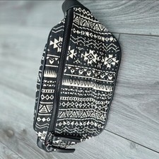 Black Aztec Print Bum Bag