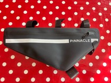 Pinnacle waterproof black bike frame bag with internal pocket