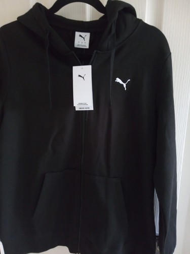 Women black full zip puma - black, up