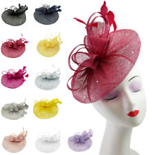 Flower Feather Hair Hat Fascinator Headband Clip Wedding Royal Ascot Formal Race