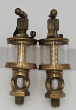 NOS matched pair Lunkenheimer #0 SENTINEL Drip Oiler Hit Miss Gas / Steam Engine