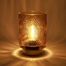 Battery Operated Table Lamp with LED Bulb - Cordless, Night Light, Small Table 