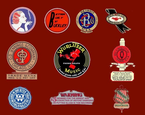 Slot machine makers logos - machine,