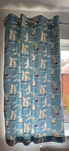 Blue sailing boat eyelet - sailing,