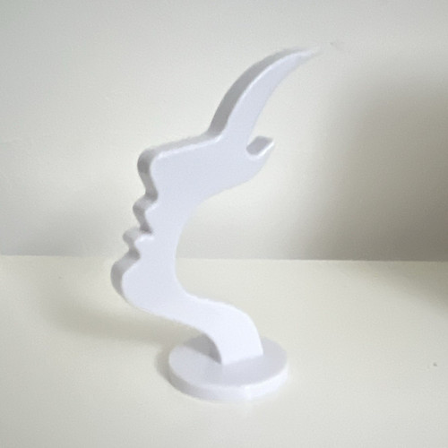 White face silhouette glasses - silhouette,