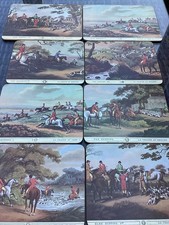 Vintage Place Mats Hunting Scenes