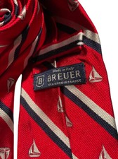 BREUER Red Striped Boat Silk