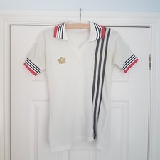 Manchester United 1970's Away Shirt White Short Sleeve Admiral Original Vintage 