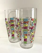 2 x Brand new Beavertown Neck Oil  pint glasses skull and bones design M23