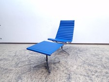 Hermann Miller Vitra Eames EA 116 Designer Chair Visitor Chair Leather Blue