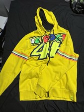 Valentino Rossi VR46 Official Racing Zip Fleece Hoodie Yellow Size XL