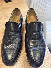 BARKER Black Leather Vintage Mens Shoes UK Size 7 1/2
