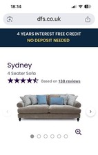 DFS Large 4 Seater Sydney Sofa