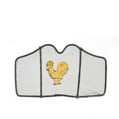Black fire screen - fire, rooster