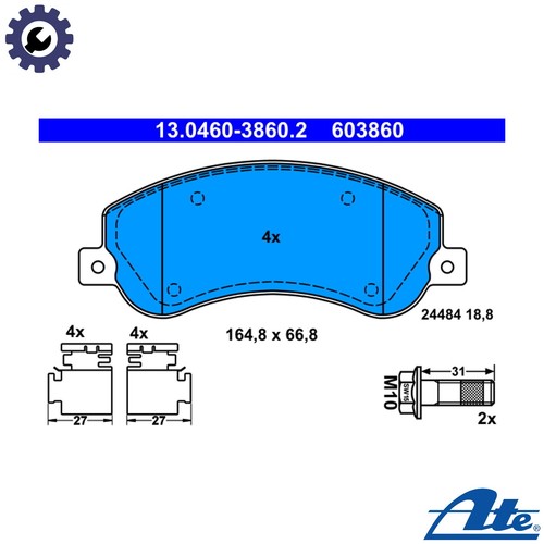 Brake pad set disc - set,