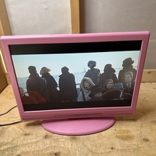 Alba 19 Inch TV PINK LCD19880H Stand No Remote - Used With Scratches - Working
