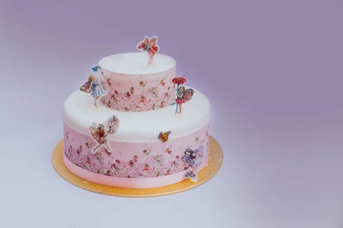 Cake topper pink - cake, flower
