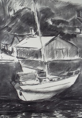 Original conte sketch - original,
