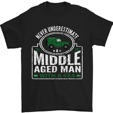 A Middle Aged Man With a 4x4 Off Roading Mens T-Shirt 100% Cotton