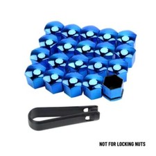 Blue Wheel Nut Bolt Covers for