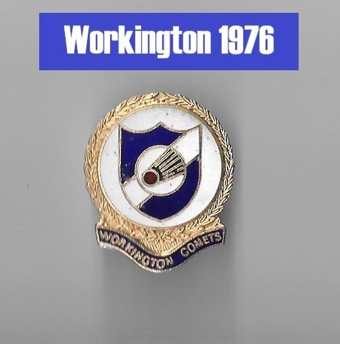 Workington 1976 speedway badge - 1976,