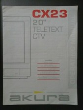 Original Akura CX23 TV Installation/Instruction Manual for 20" Teletext CTV