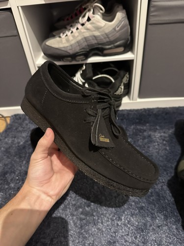 Clarks wallabees black suede - clarks,