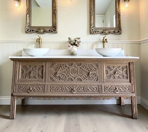 Vintage large oak double - large,