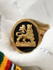 Rastafarian Lion of Judah Ring