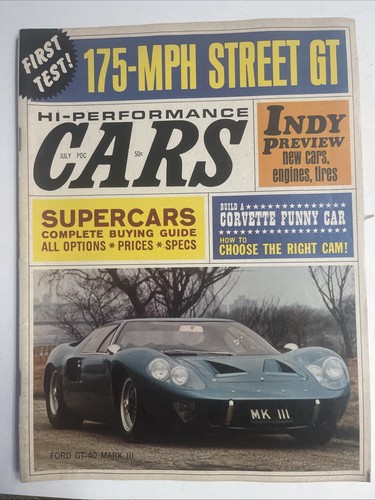 Performance cars july - july, 1967