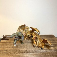 Papo Mutant Rhino & Golden Dragon Figures (See Description)