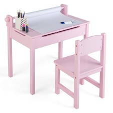 Kids Desk and Chair Set Wooden