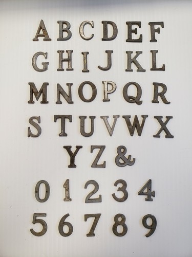 Metal letters and numbers - numbers, 1