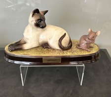 Vintage Beswick Collectable Figurine 'Watch It' Siamese Cat With A Mouse...