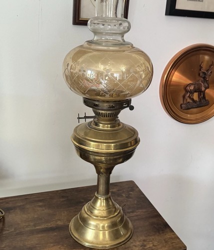 Vintage brass electrified oil - vintage,