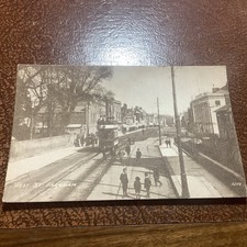 Fareham West Street c.1920 with shops & Tram (FGO Stuart ) postcard