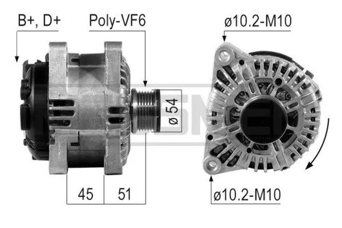 Alternator with freewheel - , belt
