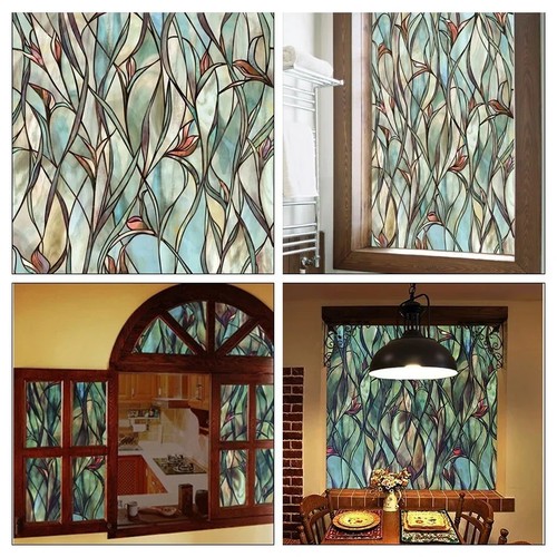 Flower stained glass window - stained,
