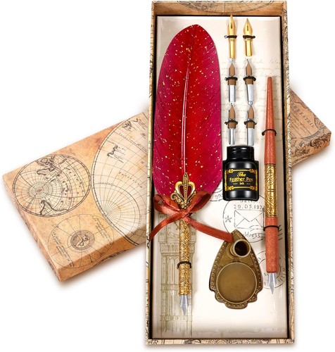 Quill pen and ink set - quill,